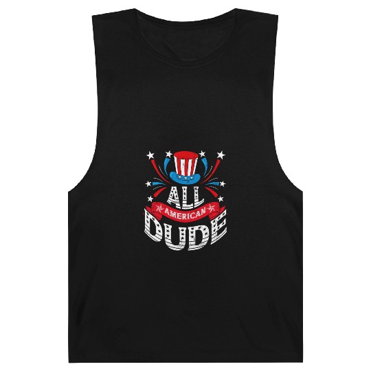 All American Dude American Pride US Patriot Barnard Tanks