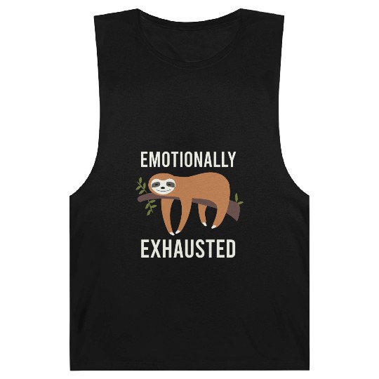 Cute Animals Sloth Emotional Exhausted Gift Idea Barnard Tanks