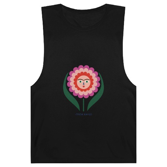 Frida Kahlo Colorful Flower Feminist Mexican Barnard Tanks
