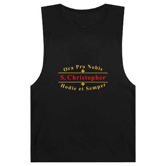 Saint Christopher Catholic Latin Prayer Barnard Tanks
