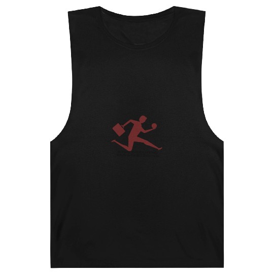 Business man logo art in clothing design Barnard Tanks