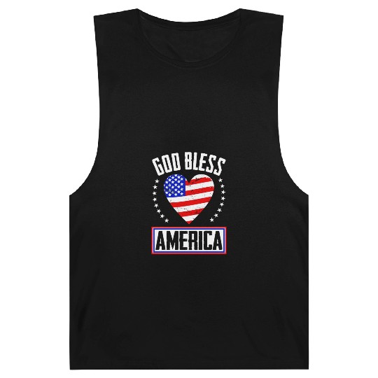 God Bless America Independence Day USA Patriot Barnard Tanks