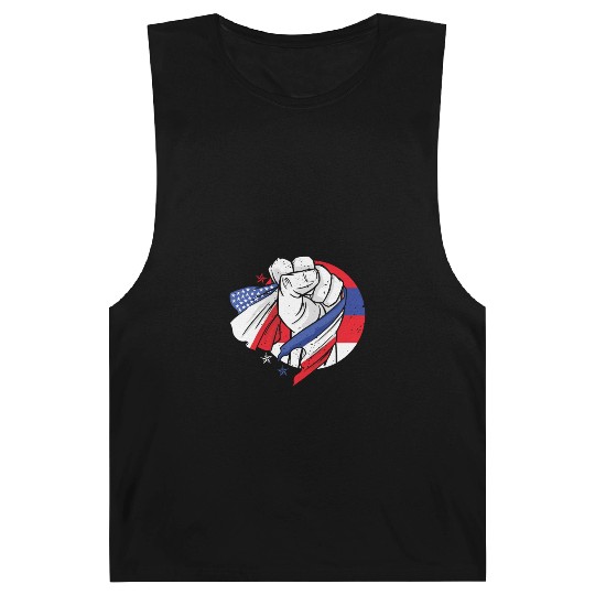 American Pride US Patriots American Fist Loverty Barnard Tanks
