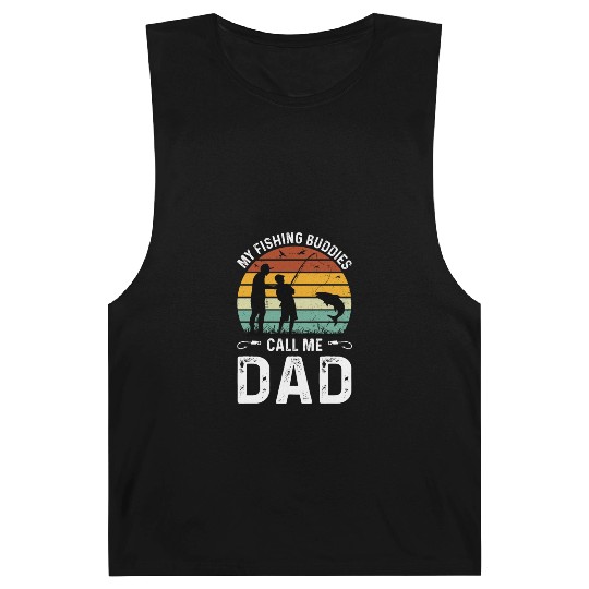 Fishing Buddies Call Me Dad, Funny Fathers Day Barnard Tanks