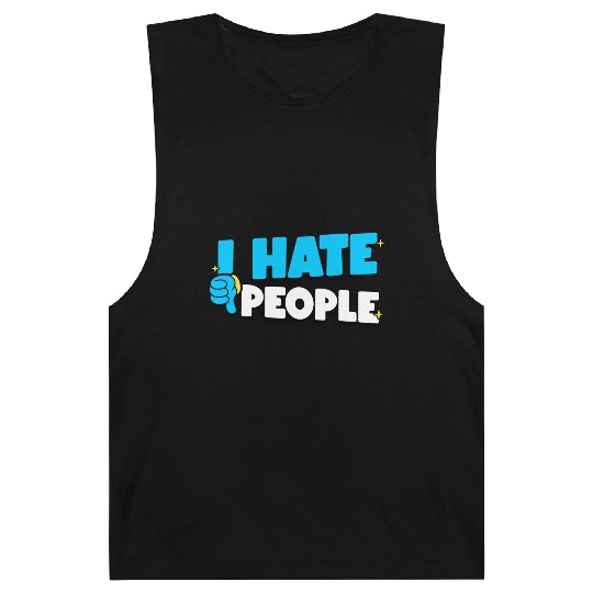 I Hate People Retro cool Barnard Tanks