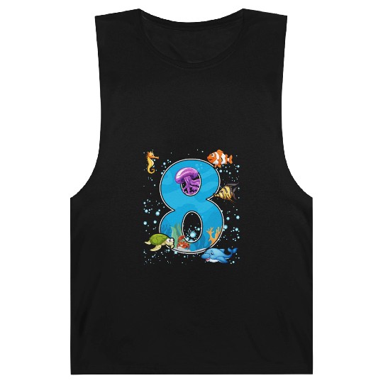 8th birthday Aquarium Fish lover 8 Year Old Sea Barnard Tanks