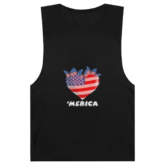 Patriotism Merica Pride US Patriots USA Fan Barnard Tanks