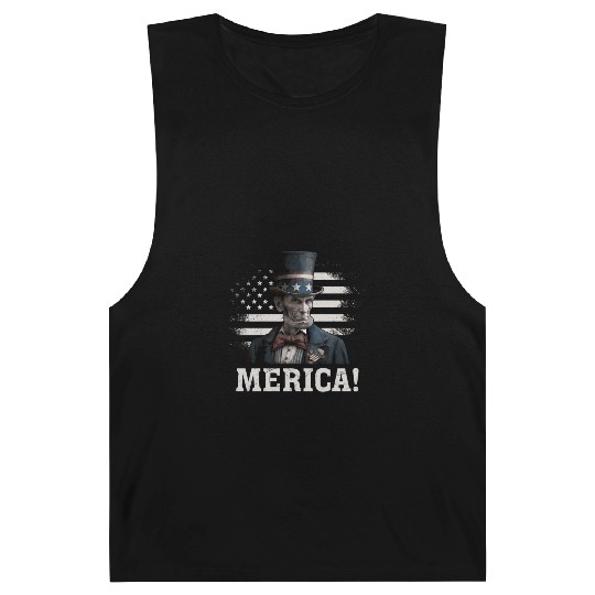 Merica Lincoln President Independence Day Party Barnard Tanks