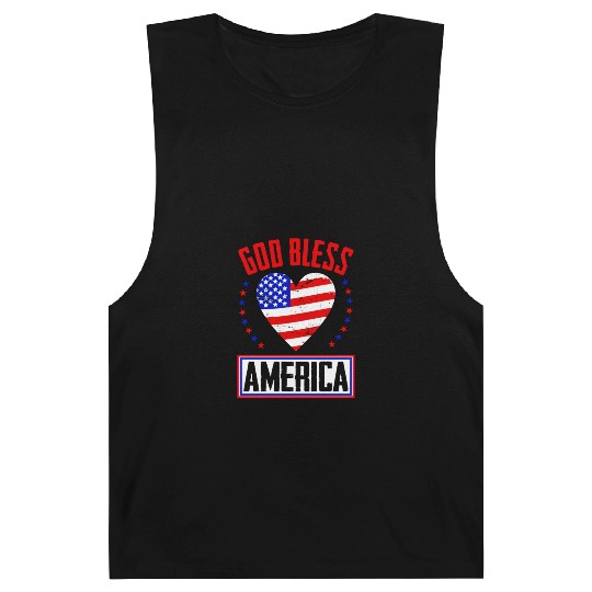 God Bless America Independence Day USA Patriot Barnard Tanks