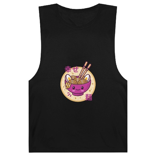 Kawaii Ramen Noodle Bowl Pink Barnard Tanks
