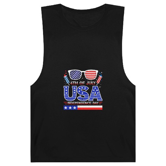 4th July USA Independence Day All American Pride Barnard Tanks