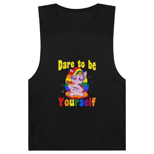 Dare to be Gaymer Lesbian Girl Gamer gift Barnard Tanks