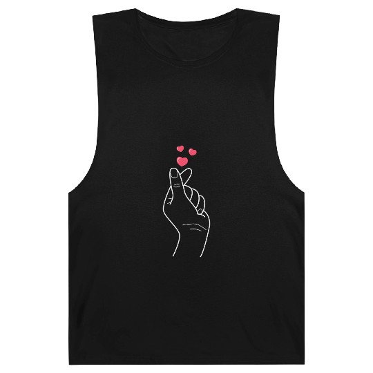 Kpop Merch Korean Finger Heart K Pop Barnard Tanks
