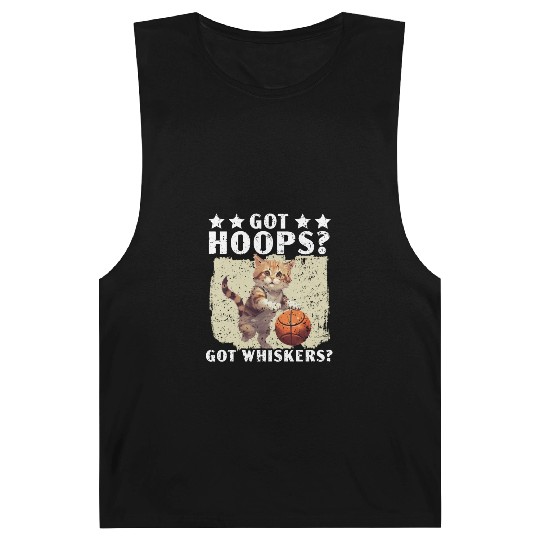 Basketball Cat Basketball Player I Love Basketball Barnard Tanks
