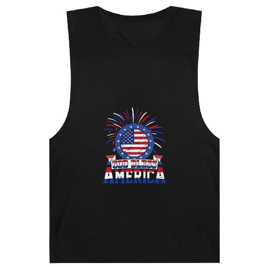 God Bless America Independence Day USA Patriot Barnard Tanks