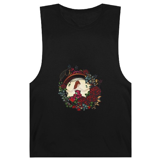 Art Nouveau princess in the rose garden Barnard Tanks