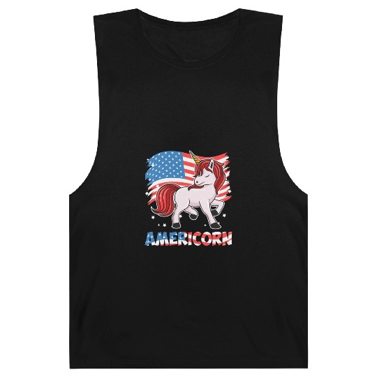 Americorn Unicorn America Party Independence Day Barnard Tanks