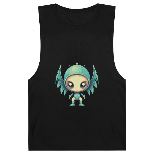 Alien Angel Wings Cyborg - Futuristic Design Barnard Tanks