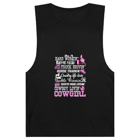 Barrel Racing Cowgirl Barnard Tanks