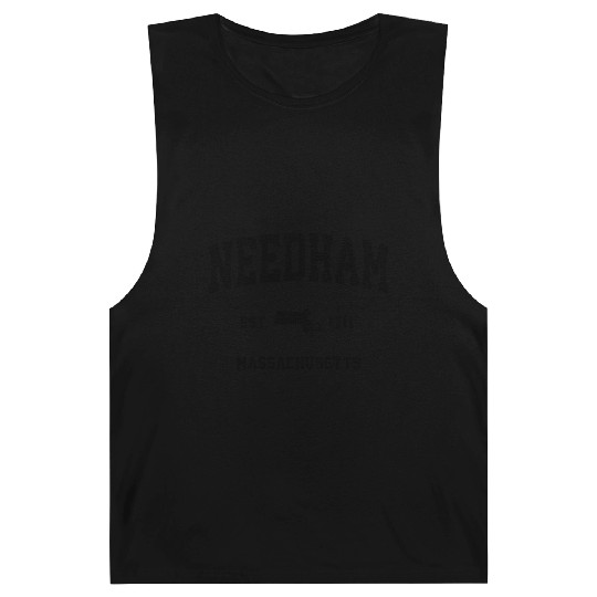 Needham Massachusetts Ma Sports Black Print Barnard Tanks