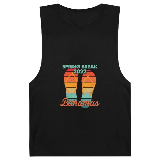 Spring Break Bahamas Beach 2022 Flip Flops Barnard Tanks