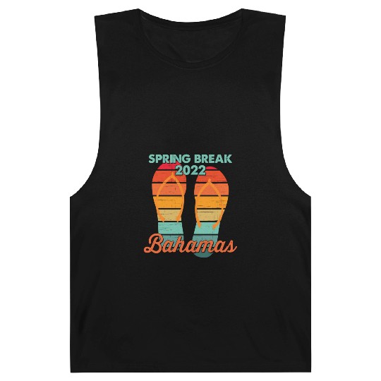 Spring Break Bahamas Beach 2022 Flip Flops Barnard Tanks