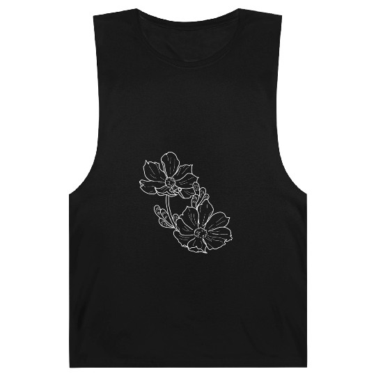 art shirt8 black flower Barnard Tanks
