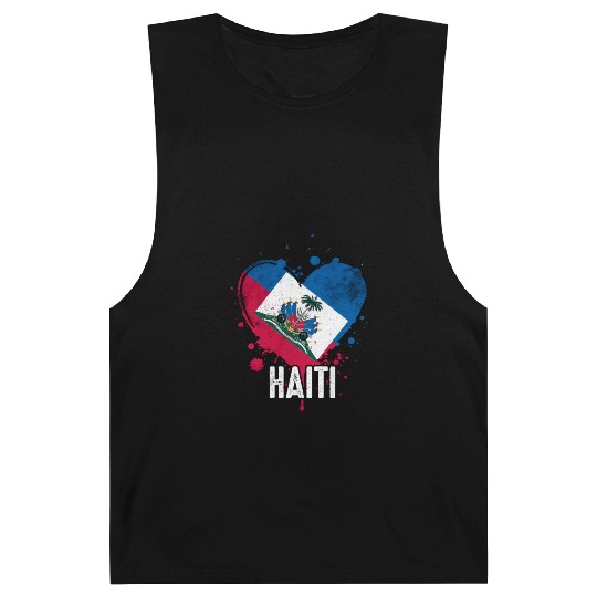 Haitian Vacation Haiti Flag Barnard Tanks