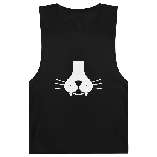 Meowy Cat Face Barnard Tanks