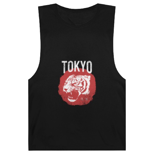Tokyo Tiger Head Distressed Barnard Tanks