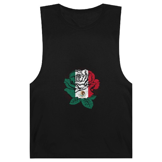 Mexico Rose Flower Mexico Flag Mexican Barnard Tanks