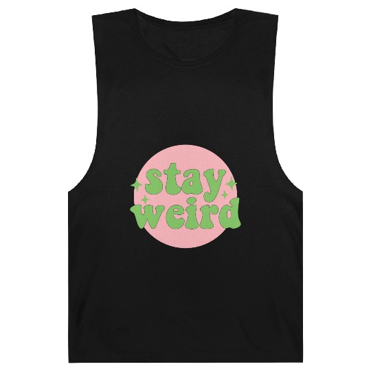 Stay weird 80s yellow stars Barnard Tanks