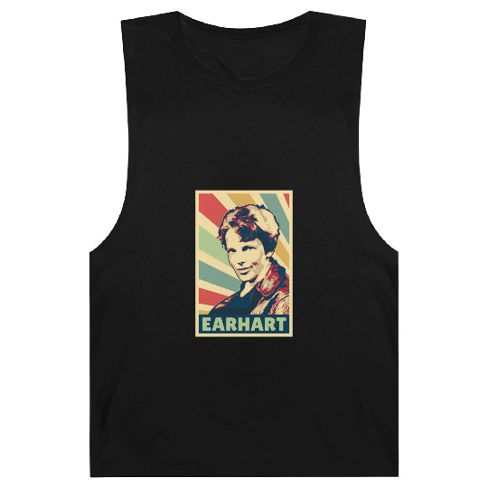 Amelia Earhart Vintage Colors Barnard Tanks