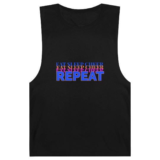 eat sleep cheer repeat quote red nostalgia Barnard Tanks