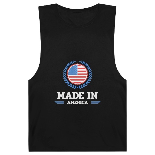 made in america red girl love Barnard Tanks