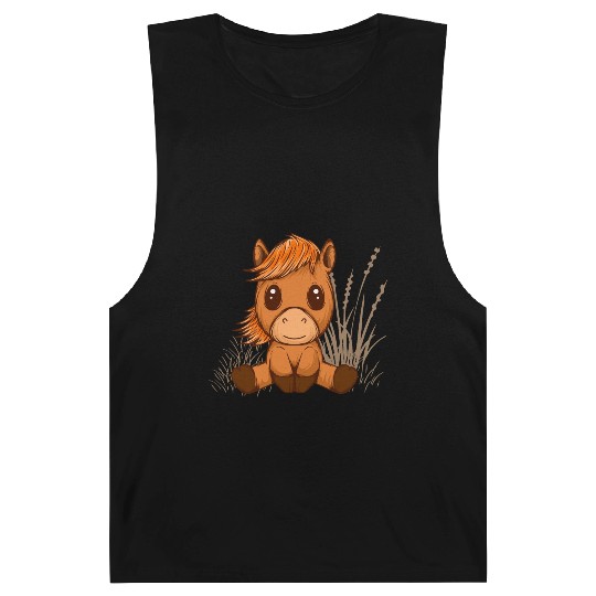 kawaii cute chibi horse Barnard Tanks