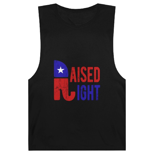 Raised Right Proud Republican Elephant Logo Usa Barnard Tanks