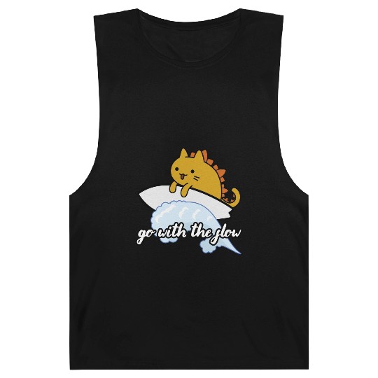 Catzilla Surfer Surf Lover Go With The Flow Barnard Tanks