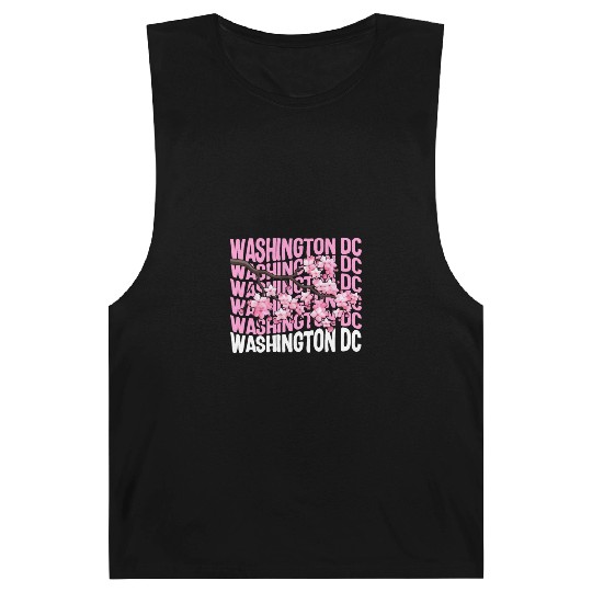 Washington DC Barnard Tanks, Cherry Blossom Floral Pop