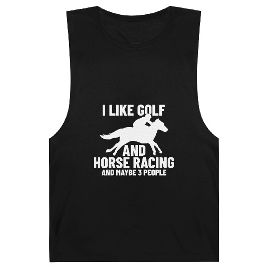 Horse Racing Golf Horse Racer yellow Barnard Tanks