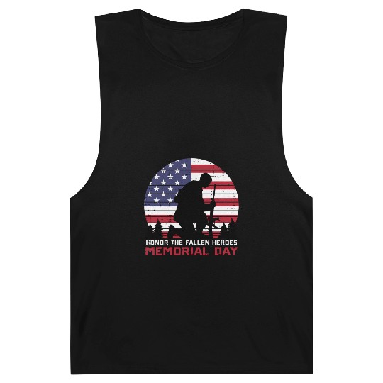 Honor The Fallen Heroes Memorial Day Us Flag Barnard Tanks