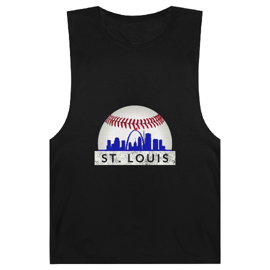Saint Louis Red Cardinal Dress Hometown Skyline Gi Barnard Tanks