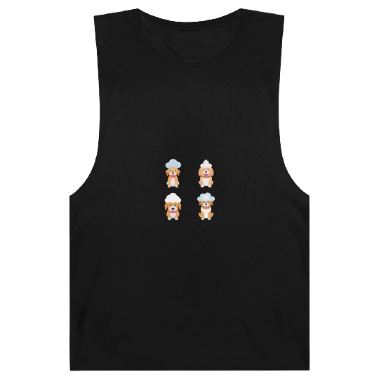 4 Dogs with Cloud - Unique for Dog Lovers Barnard Tanks