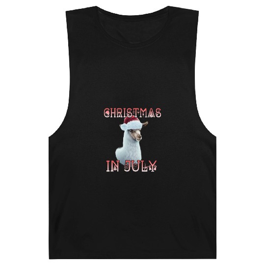 Festive alpaca - Christmas in July Barnard Tanks