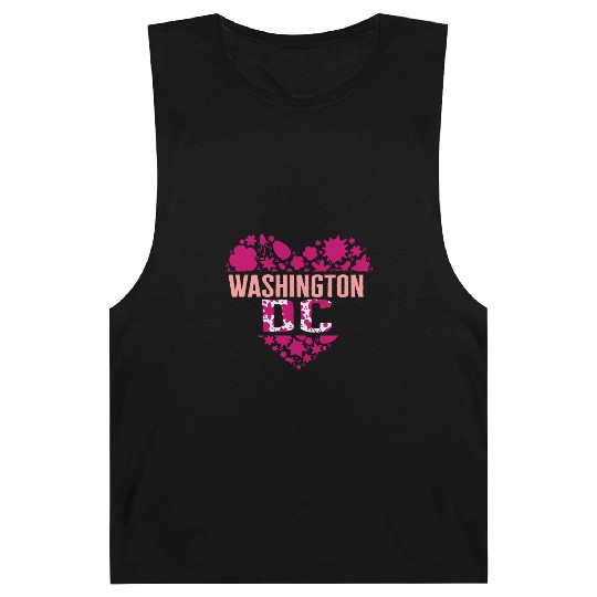 Washington DC Barnard Tanks, Cherry Blossom Heart Floral