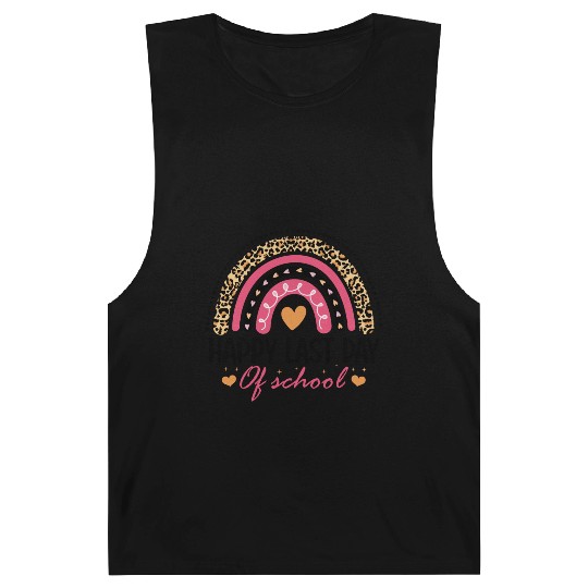 Leopard Rainbow Last Day Of School Teacher Barnard Tanks