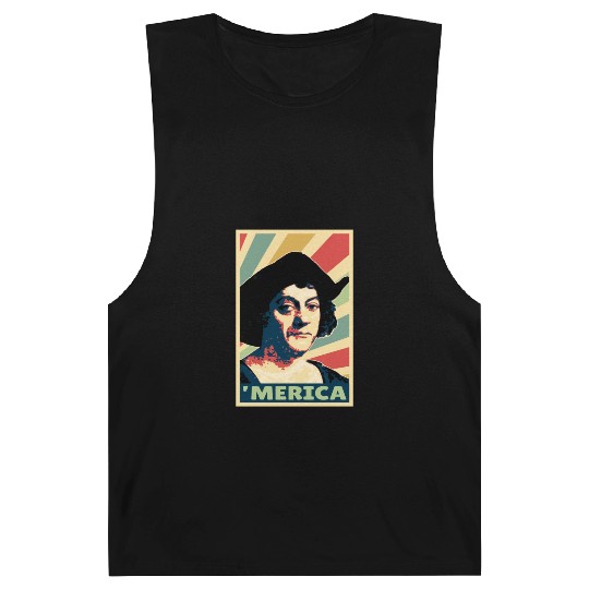 Christopher Columbus Merica Vintage Colors Barnard Tanks