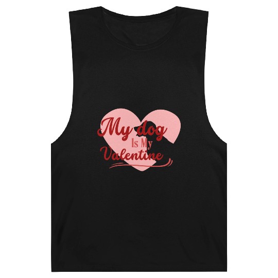 My Dog Is My Valentine girl green Barnard Tanks
