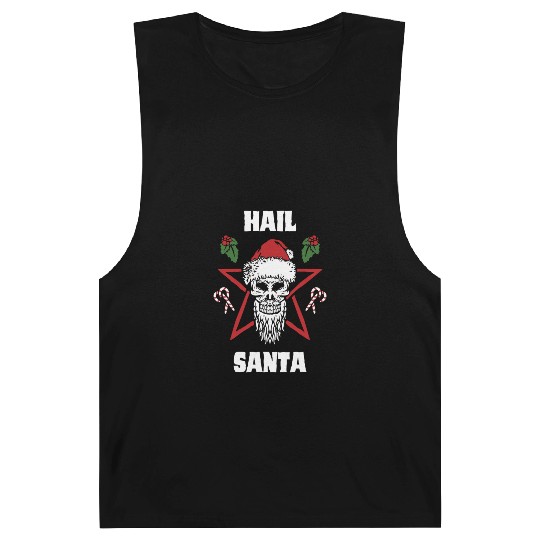 Hail Santa Funny Christmas Design For People Who Barnard Tanks