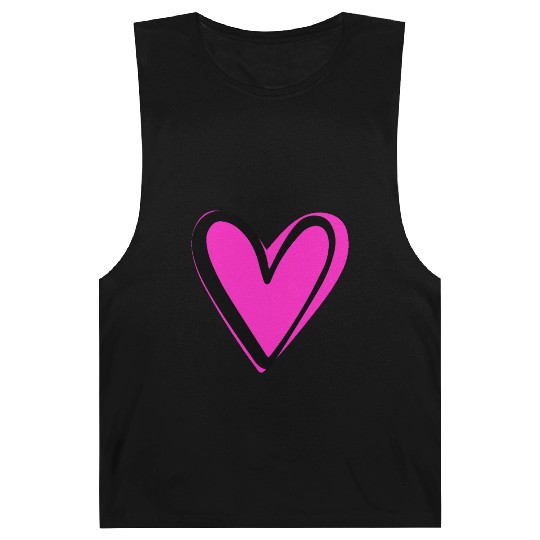 Pink Heart nature Barnard Tanks